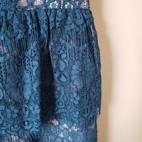 Anthropologie Maeve teal lace dress - Picture 4 of 7